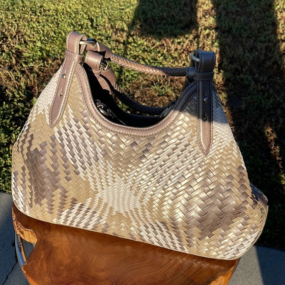 Cole Haan Genevieve triangle woven bag - Picture 3 of 10
